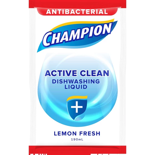Champion Dishwashing Liquid Lemon 190mL Refill